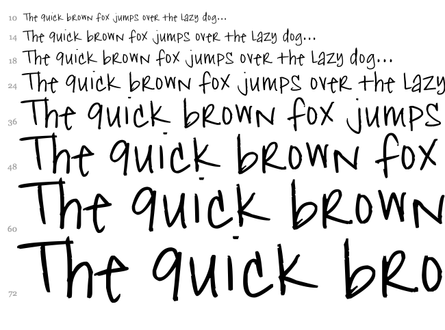 Heather Shibahn font waterfall